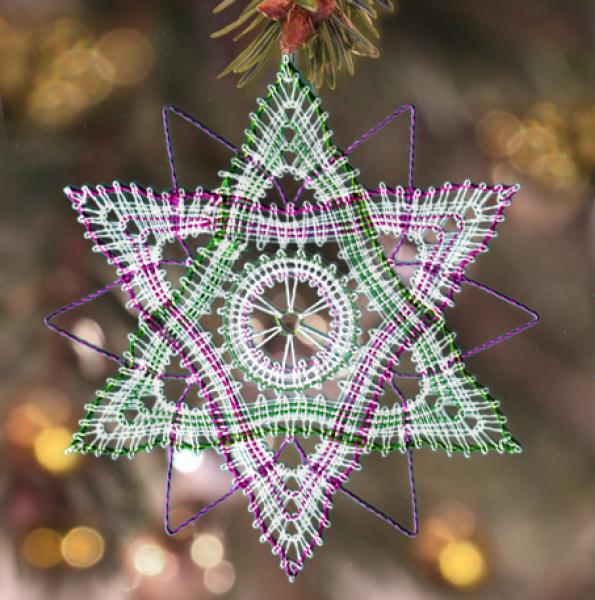 624 Klöppelbrief "Schnee-Sternchen 2024"